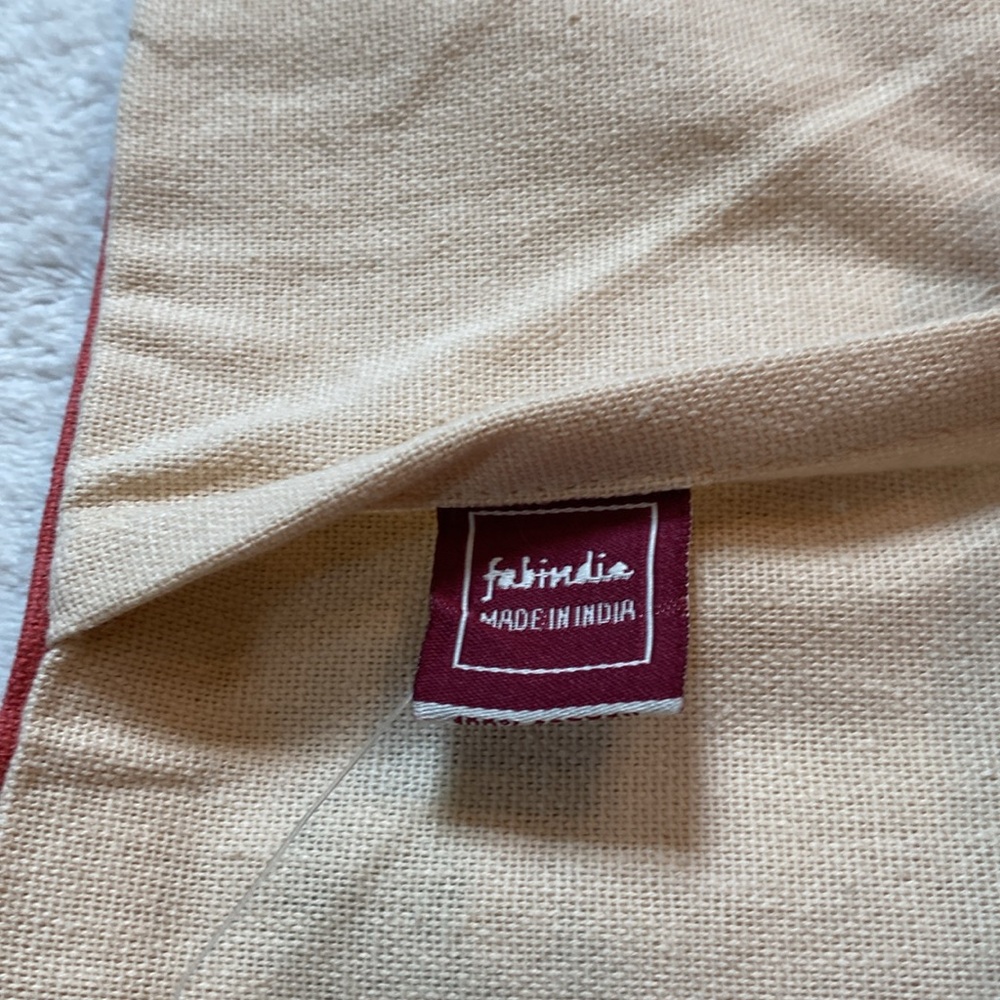 NWT Fabindia Blue Inaya cotton printed accent throw pillow covers SET OF TWO - Picture 8 of 12